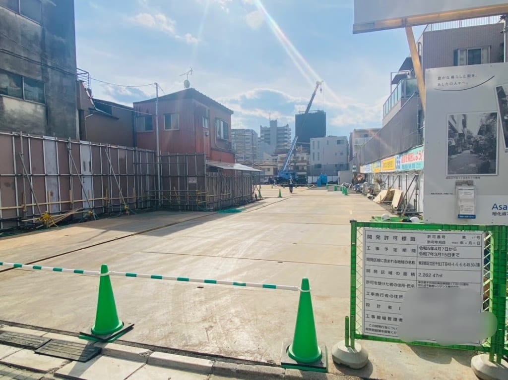 宿場町通りマンション建設中