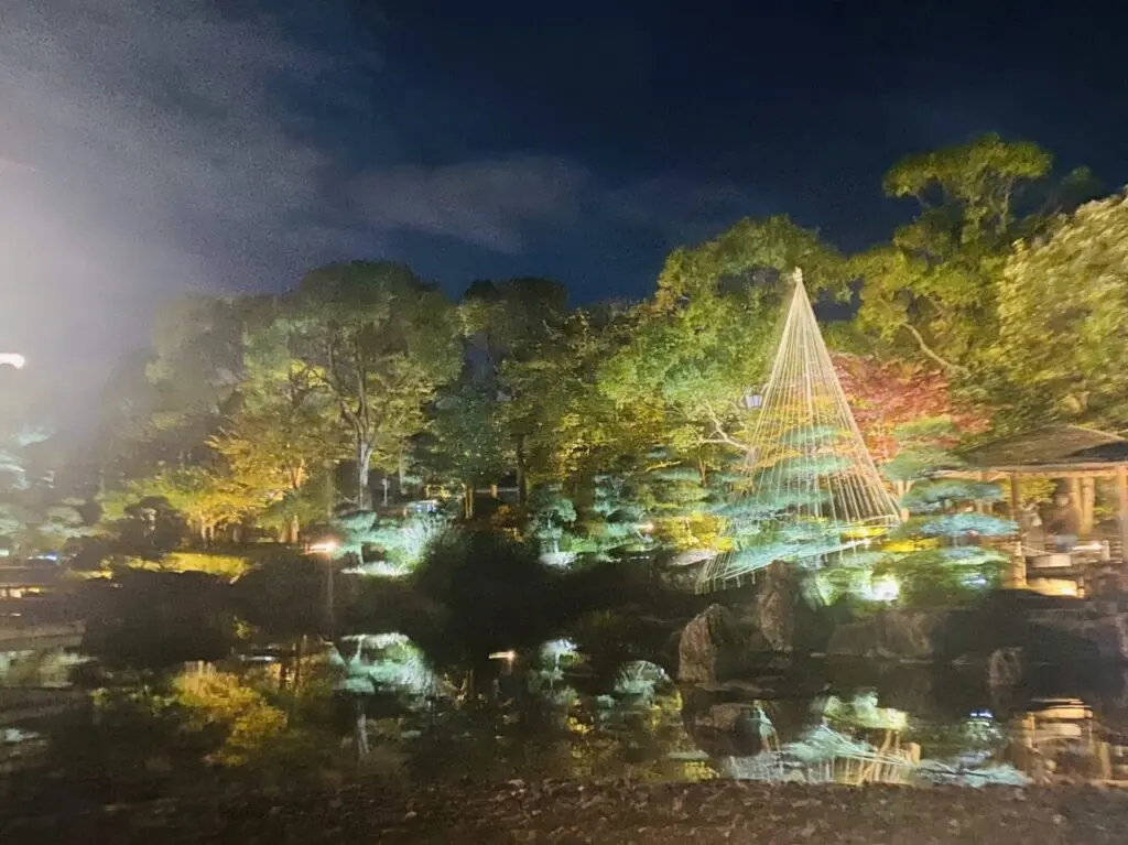 2024花畑記念庭園秋のライトアップ