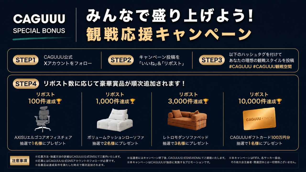 CAGUUUの観戦応援ンキャペーン