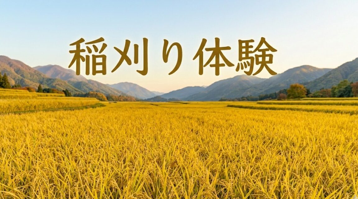足立区都市農業公園の稲刈り体験